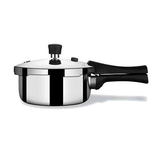 Stahl Xpress Triply 1 L Pressure Cooker Baby, Induction Cooker, Outer Lid Pressure Cooker, Induction & Gas Stove Compatible, 5 Years Warranty
