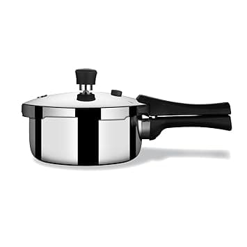 Stahl Xpress Triply 1 L Pressure Cooker Baby, Induction Cooker, Outer Lid Pressure Cooker, Induction & Gas Stove Compatible, 5 Years Warranty