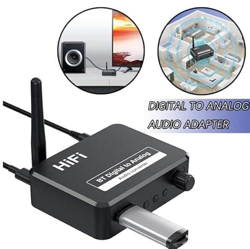 MICROWARE Bluetooth 5.1 Audio Receiver Digital to Analog Converter 3.5mm AUX RCA U-Disk Optical Jack Stereo Wireless Adadper 2