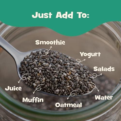 NOURISH YOU Raw Chia Seeds 150g X Pack of 3 | Protein & Fiber Rich Superfood | Energy Boosting Seeds for Weight Management, Heart Health & Digestion | Plant-Based Omega-3 Source | Gluten-Free 5