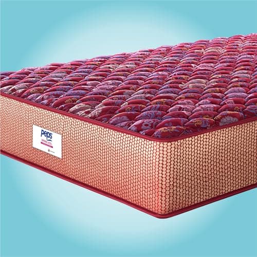 peps Springkoil Cozy 6 Inch Orthopedic Bonnell Spring Mattress | Medium Firm Back Support Bed | Double Size (72X48 Inch) | Maroon | 7 Year Warranty 5