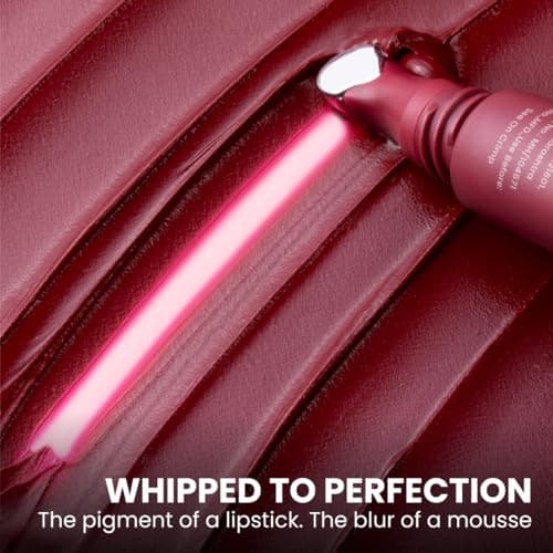 Typsy Beauty Pout Cloud Matte Lip Balm | Blurring Finish, Tinted Lip Balm with Peptides, Ceramides & Vitamin C & E | Rich colour payoff with long-lasting stain I Plum - Mulberry Mochi 05| 8g 5