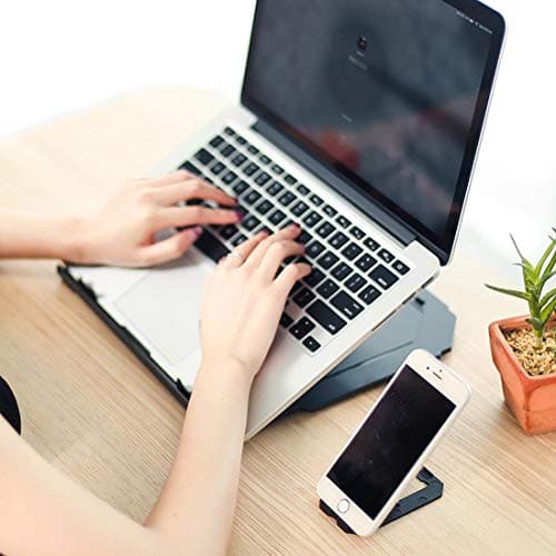 SMILEDRIVE® Adjustable Laptop Desk Table with Mobile Holder | Ergonomic Plastic Riser Laptop Stand | Made in India 4