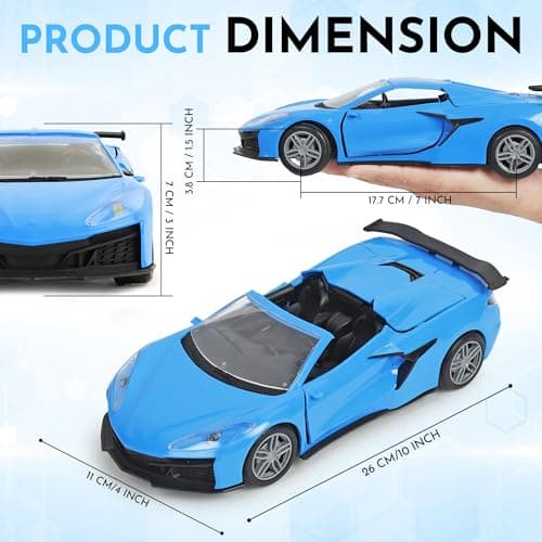 Harshiva Convertible Remote Control Car for Kids | Rechargeable RC Car with 2+ Hours Playtime | Manually Openable Doors & Roof | Made in India (Matte Blue) 4