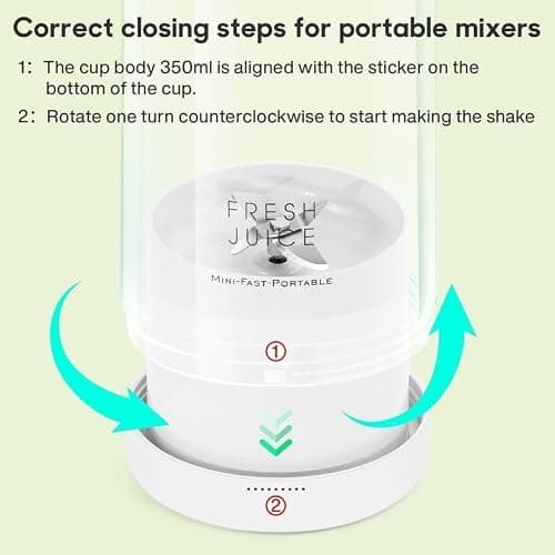 ASTIKAYA Portable Blender, USB Rechargeable Mini Juicer Blender, Electric Juicer Bottle Blender Grinder Mixer, Personal Size Blender for Juices, Shakes and Smoothies, Fruit Juicer Machine- 420 ML 2