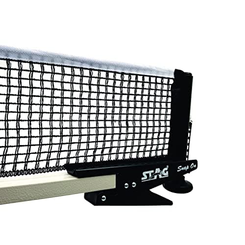 Stag Iconic Snap-On Table Tennis Net & Post Set | Professional Grade | Durable Alloy Steel Frame | Reinforced Cotton Net | Quick Clamp System | Portable Carry Bag | Indoor & Outdoor