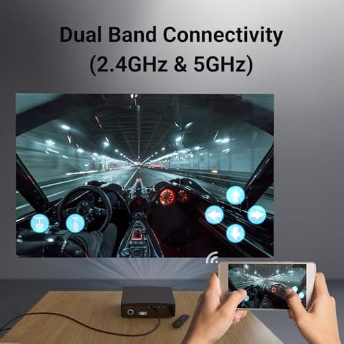 ZEBRONICS PIXAPLAY 16 Dolby Smart LED Projector, 10000 Lumens, 4K Support, 200 Inch Screen Size, USB, HDMI, AV, AUX, WiFi, 1080p Native, Supports Bluetooth, APP Support, Miracast, Airplay 5