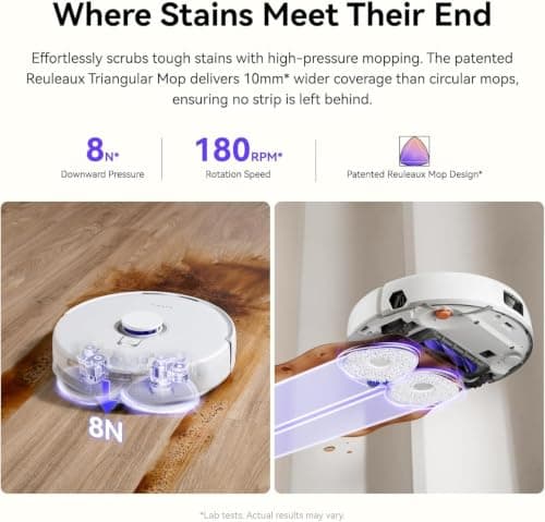 NARWAL Freo X10 Pro Robot 2-in-1 Vacuum and Mop, 11000Pa Suction, EdgeReach Mopping, Zero Tangle Technology, Self-Emptying with De-Tangling Side Brushes 4