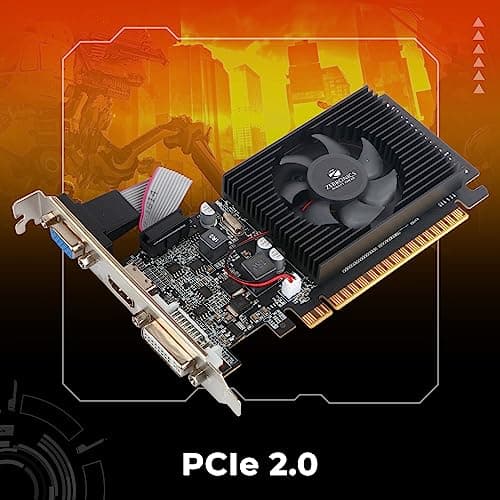 ZEBRONICS Gt610 2Gd3 with Pcie 2.0,Multiconnectivity Hdmi Dvi Vga,High Efficiency,Heatsink with Fan.,pci_e,ddr3_sdram,2 GB 2