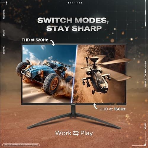 Acer Nitro XV275K P5 27 Inch IPS 3840x2160 4K 1152 Zone Mini LED Gaming Monitor | 160Hz Refresh Rate, Support DFR for FHD 320Hz I 2xHDMI, 1xDP, 1xType-C(90W) PD, Audio out, USB 3.2x2+USB-B (1up 2down) 4