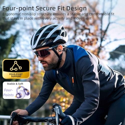 Clip On Earbuds Touch Screen,Wireless Open Ear Headphones with Bluetooth 5.4，50h Battery Life，Lightweight Comfort Sport Earbuds Built-in Mic IPX7 Waterproof Earphones for Running Fitness,Black 5