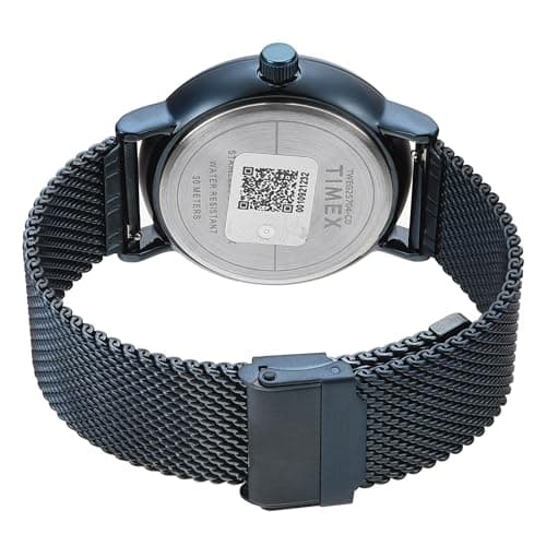 TIMEX Analog Watch for man with Blue Round Dial & Blue Stainless Steel Bracelet Band Water Resistant Men's Wrist Watches - TWEG25704 5