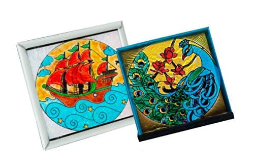 Handycrafts Funskool Glass Painting Kit, DIY Kit, Art and Craft Set for Kids, Learning, Fun & Engaging Activity for Childrens, Multicolour, Gift Set for Kids, Age 6+ Years 5