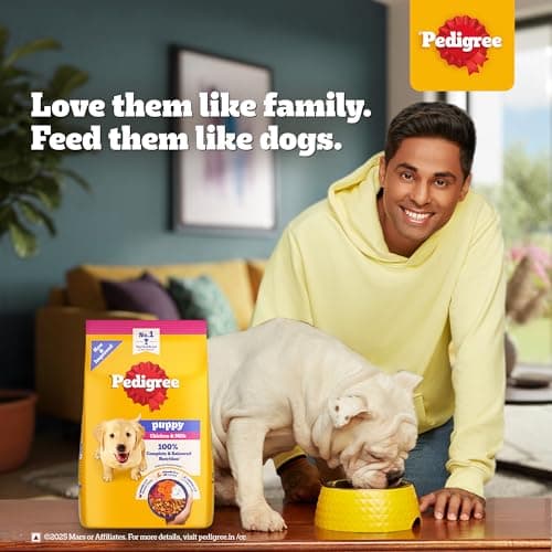 Pedigree Puppy Dry Dog Food, Chicken & Milk, 3 kg, Contains 37 Essential Nutrients, 100% Complete & Balanced Food for Puppies 4