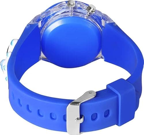 SELLORIA Analog Watch for Kids | 3D Cartoon | 7 Multicolor LED Luminous Lights with Silicone Strap | Unisex Best Birthday Gift | Analogue Wrist Watches for Boys & Girls | Age 3-10 yrs|2025 (Blue, Blue 4