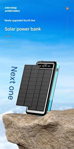 Mastyle® Solar Power Bank 10000mAh with Four Built-in Cables and Larg Capacity Battery Backup 3