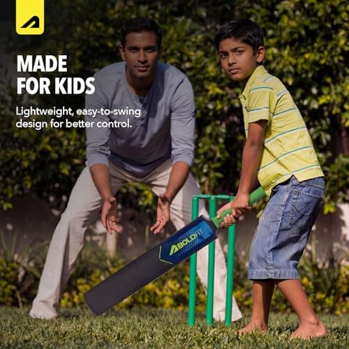 Boldfit MasterStroke Plastic Cricket Bat Full Size Durable Bats for Tennis & Wind Ball Lightweight Adult & Teen Tournament Match Bat, Blue- Size 6 6