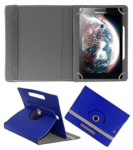 Hello Zone 360� Rotating 7� Inch Flip Case Cover Book Cover for Iball Slide Dazzle I7 -Blue
