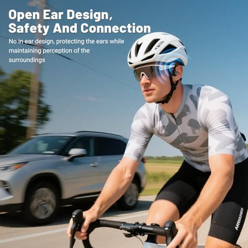 New Waterproof Open-Ear Bone Conduction Headphones - Bluetooth 6.0, 10-Hour Battery Life, Ultra-Light Wireless Headset with Stable Connection, Ideal for Running, Cycling, Workout, Hiking 2