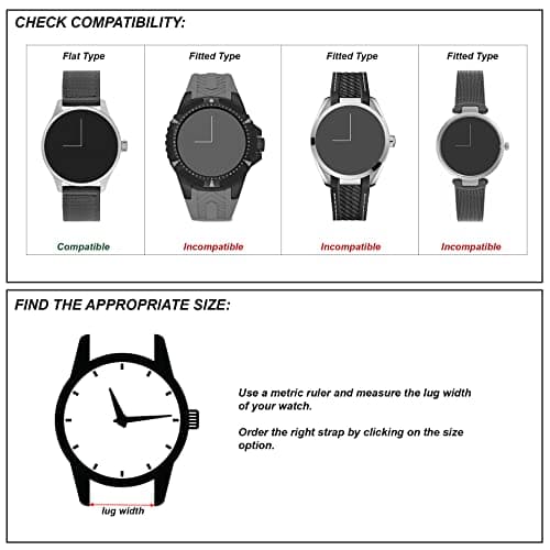 WAMD Seat Belt NATO Nylon Fabric Watch Straps/Bands - Choice of Colour & Width (Black, 24 mm) 5