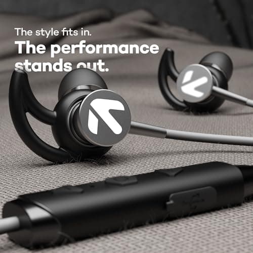 GOBOULT EQCharge Bluetooth Earphones with 32H Playtime, Zen ENC Mic, Dual Device Connectivity, Type C Fast Charging, 14.2mm Bass Driver, Made in India (Jet Black) 5