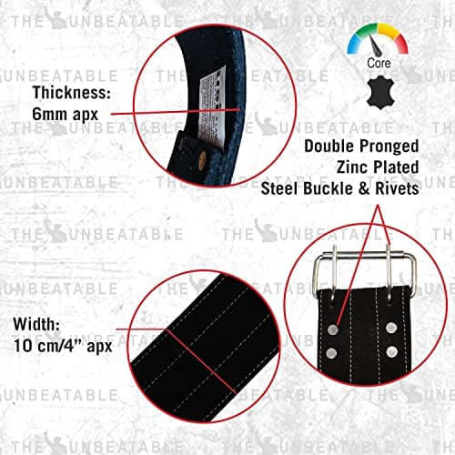 USI UNIVERSAL Weight Lifting Belt, 790PL (Light Weight, 6mm Thickness, Small) Leather Power Lifting Belt For Men Women Weightlifting Competition Workout Training Weight Lifting Belt 3