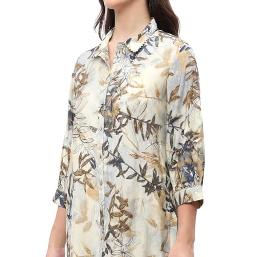 Rangriti Women's Off-White Viscose Blend Printed Co-ord Set_42 2