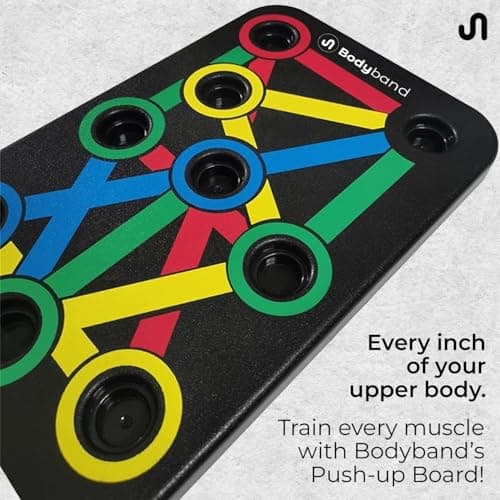 Bodyband Push Up Board Multifunction Professional Push Up Board For Chest, Back, Shoulder, Triceps Foldable Push Up Bar Portable Home Gym Equipment For Men & Women - Black 3