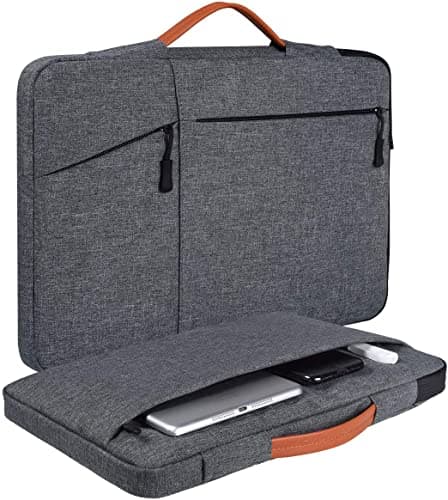 Dynotrek Arrival 17.3 inch Laptop Sleeve Case Cover Pouch with Handle, Computer Bag Compatible with HP Pavilion Envy Dell Lenovo IdeaPad LG Gram MSI ASUS Notebook Razer Blade Pro 17, Denim Grey