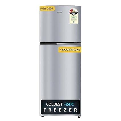 Whirlpool 235 L 2 Star Frost-free inverter Double Door Refrigerator (NEO SP278 PRM LUNAR STEEL(2S, 2026 Model)-Y, 2026 Model)