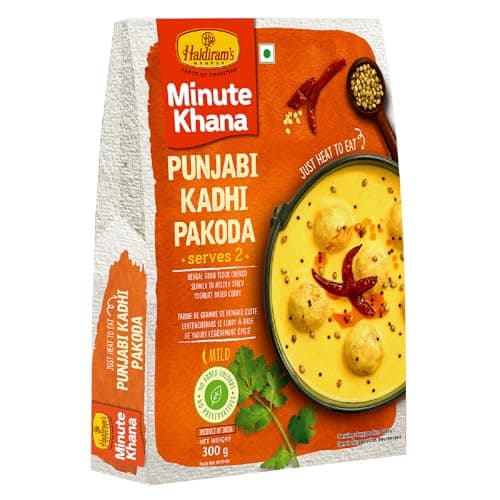 Haldiram's Nagpur Ready To Eat Punjabi Kadhi Pakoda 300g, Paneer Tikka Masala 300g, Dum Biryani 200g, Dal Makhani Chawal 350g Combo 2