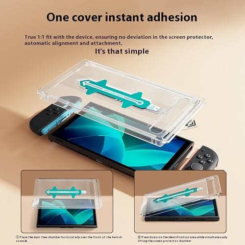 OIVO INDIA Tempered Glass Screen Protector for Nintendo Switch2, 8.7'' Automatic Calibration/Anti-Scratch/Case Friendly & Bubble Free, Protective Ultra Slim Game Console Screen Protector 3