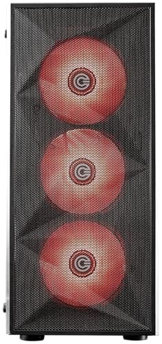 Circle ELEGANTOR M1 Mid-Tower Case | Gaming Cabinet - Black | Support Micro-ATX, ITX | Pre- Installed 3 x 120mm Front and 1 x 120mm Rear ARGB Fans Cabinet (Black) 2