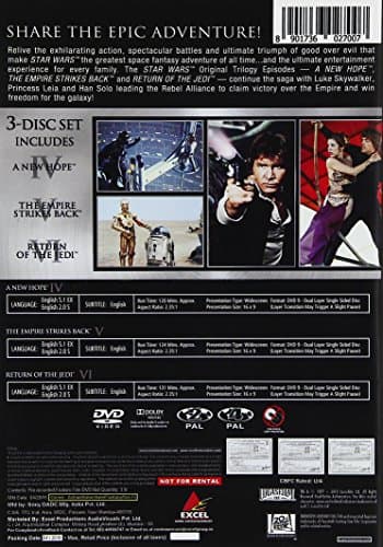 George Lucas’s: Star Wars: Original Trilogy - Episode IV: A New Hope + Episode V: The Empire Strikes Back + Episode VI: Return of the Jedi (3-Disc Box set) 2