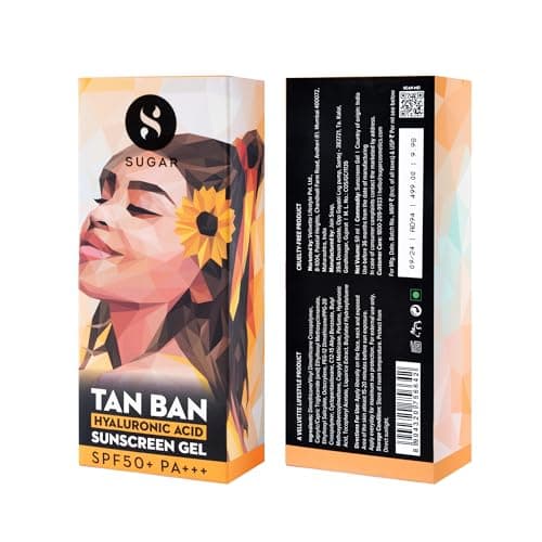 SUGAR Cosmetics Tan Ban Hyaluronic Acid Sunscreen SPF50+ PA+++ Gel |All Skin Non Greasy | Light Weight Formula | 50ml 5