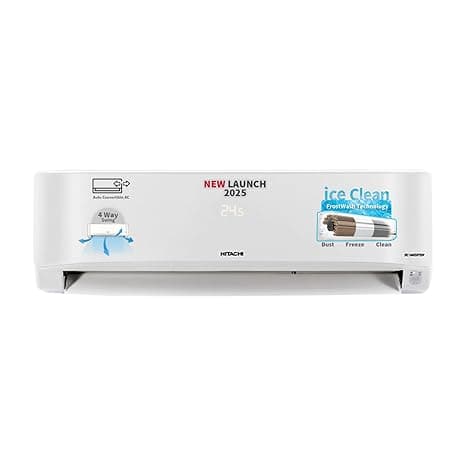 Hitachi 1.5 Ton 5 Star, New star rated, Xpandable+ Inverter Split AC (100% Copper, Smart Display, 4-Way Swing, ice Clean, Dust Filter, 5400STXL RAS.G518PCCIBT, White)