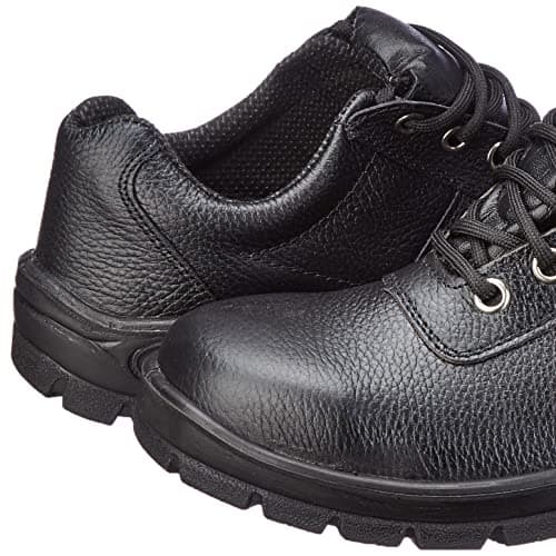 Tiger Men's Low Ankle Lorex Steel Toe Safety Shoes (Size 8 UK, Black, Leather) 3