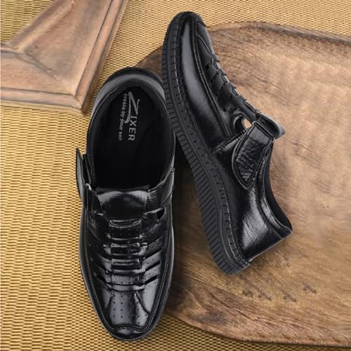 Zixer E7011 Ethnic Wear Wedding Party Half Shoes for Men Mojri Casual Formal Back Open Shoe Casuals for Men Black 3