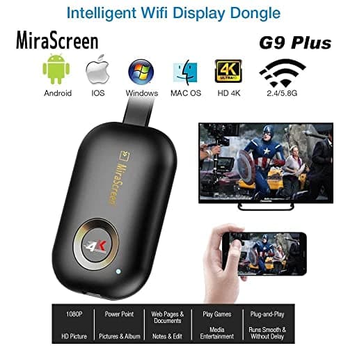 ETZIN 4K Wireless HDMI Display Dongle | Wi-Fi Screen Mirroring Adapter for TV/Projector/Monitor | Supports Miracast, DLNA, Airplay | Compatible with Android, iOS, Windows, etc. 4
