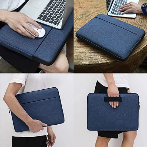 Dynotrek Elite 14.6 inch Laptop Sleeve Case Protective Soft Padded Zipper Cover Carrying Computer Hand Bag Compatible for Most MacBook Pro Notebook Chromebook Tablet Ultrabook -(Denim Blue) 4