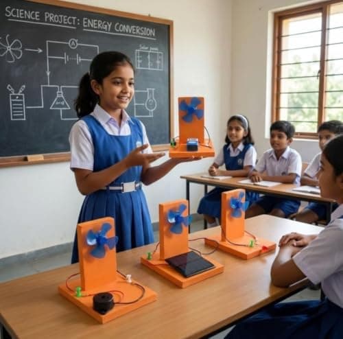 ERH India DIY Windmill Solar Panel and LED Science Project Working Model Kit for Kids STEM Physics Educational Toy School Exhibition Learning Activity 4