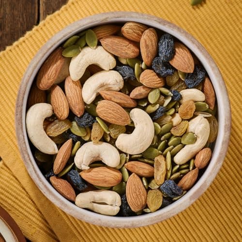 Ethno Protein Packed Bio-Activated Trail Mix (7-Pack) - Roasted Almonds, Cashews, Raisins, Cranberries - Sprouted Nuts & Seeds + Mixed Dry Fruits Combo Pack - Sugar-Free, Oil-Free, Healthy Snacks 6