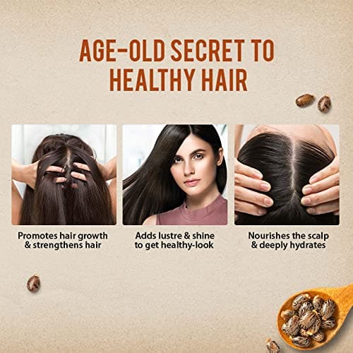 Dabur Cold Pressed 100% Pure Castor (Arandi) Oil - 200ml | Promotes Hair Growth, Hydrates Skin & Reduces Wrinkles | Rich in Vitamin E, Omega 6 & 9 | No Mineral Oil, No Hexane & No Added Silicones 4