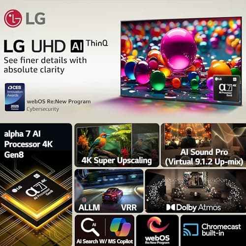 LG 108 cm (43 inches) UA82 AI Series 4K Ultra HD Smart webOS LED TV 43UA82006LA 2