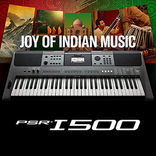 Yamaha PSR-I500 Portable Keyboard – 61 Keys, Indian & Western Tones, Built-in Rhythms, Songs & Lesson Function, Includes Power Adapter, Ideal for Learning & Performance 2
