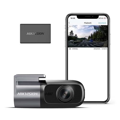 Hikvision Car Dash Camera D1 PRO with 2K 1440p HD Resolution | 360° Camera Rotation | Ultra-Wide 102° View | G-Sensor | Night Vision | Built- in Wi-Fi | Voice Recognition | Upto 256GB SD Card Support 4