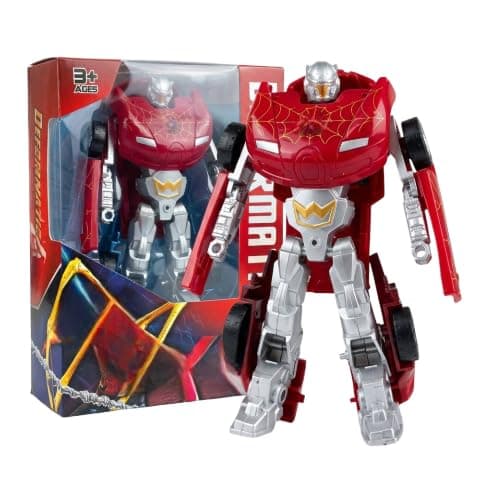 SHAKTISM Superhero Robot Car Toy | Manual Deformation Action Figure Vehicle | Car to Robot Conversion Toy | Birthday Gift for Boys & Girls Age 3+ Years