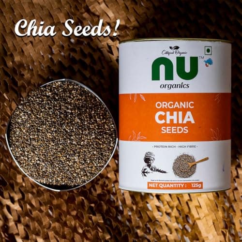 Nu Organics Black Chia Seeds – 250g, Nutrient-Packed Superfood | Organic, Non-GMO, Gluten-Free | Rich in Omega-3, Fiber & Protein for Smoothies, Puddings, and Baking 4