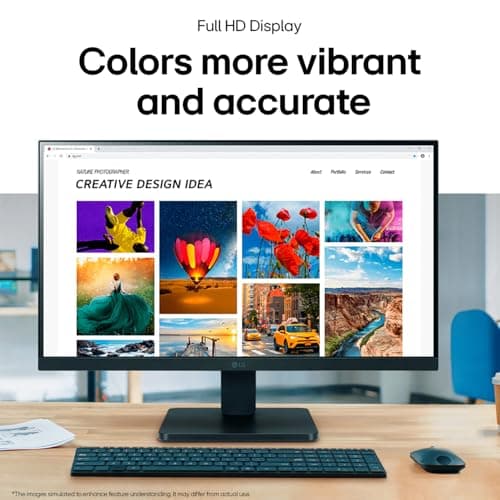 LG 22MR410-B 54.5 cm (21.45 Inch) Full HD (1920x1080) VA PC Monitor with 100Hz, 5ms (GtG), AMD FreeSync, D-Sub, HDMI, Tilt Adjustable Anti-Glare, 3-Side Virtually Borderless Design, sRGB 99% (Black) 5