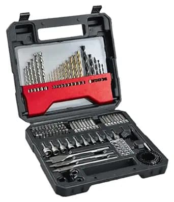 IBELL MB-103 98-Piece Drill Bit & Screwdriver Bit Set with Masonry, HSS Titanium Twist, Brad Point Bits, Nut Drivers, Hole Saws, Magnetic Bit Holder and BMC Storage Case